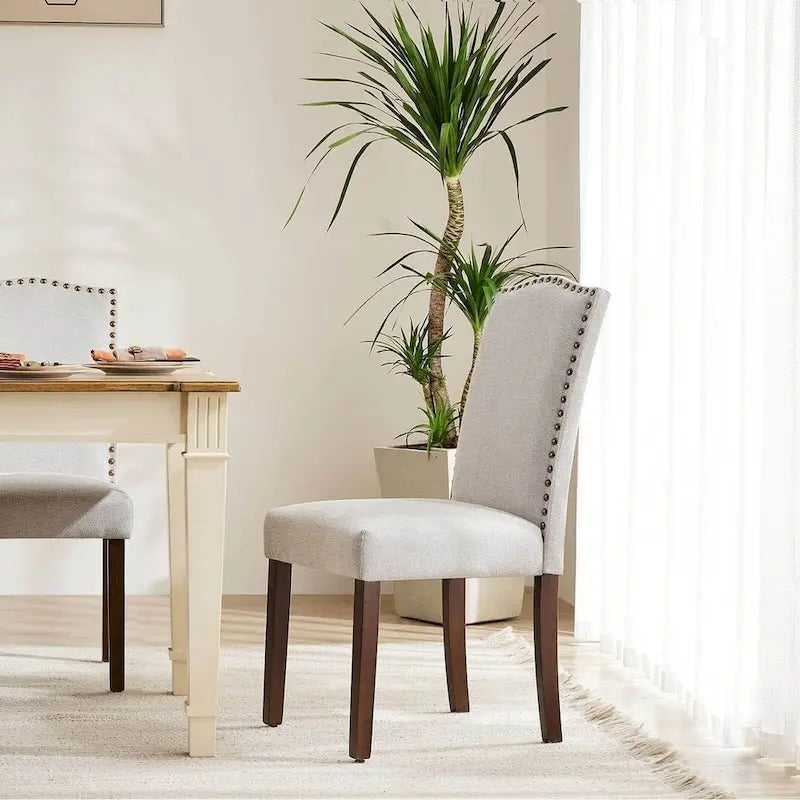 Modern Upholstered Dining Chairs, Set of 2