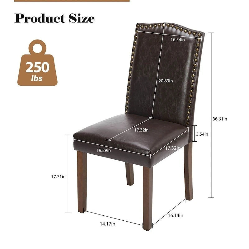 Modern Upholstered Dining Chairs, Set of 2