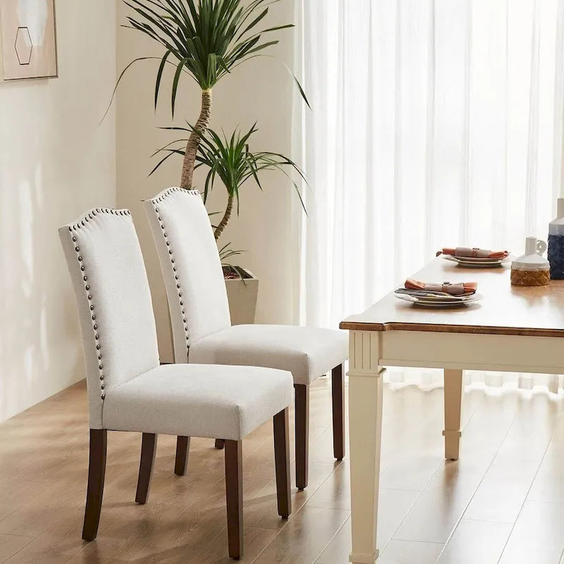 Modern Upholstered Dining Chairs, Set of 2