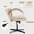 Armless Home Office Desk Chair Vanity Chair No Wheels