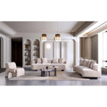 Manhattan Comfort 3 Piece Modern Verandah Chenille Multi Sofa Set